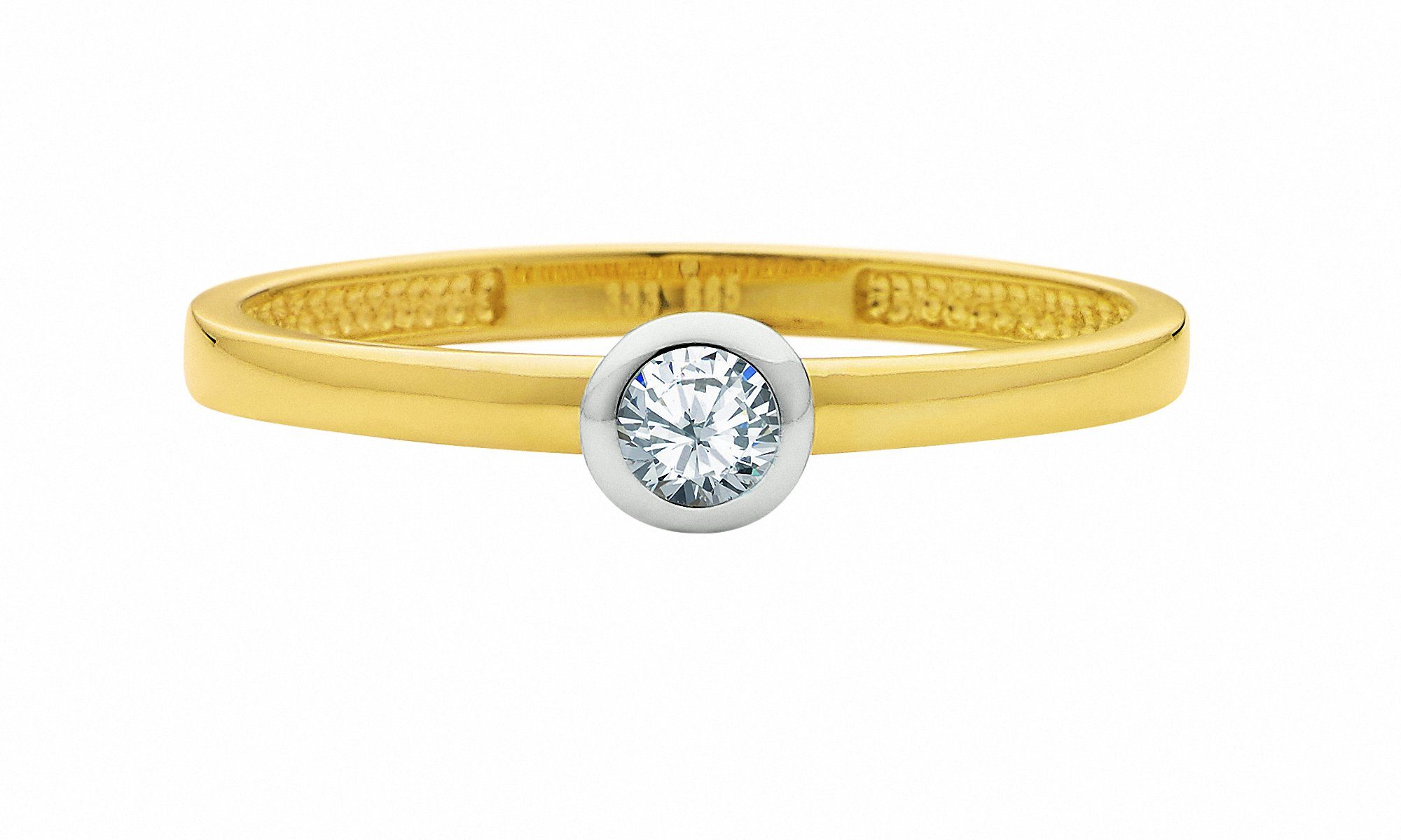Solitärring Solitärring 333 Gold (8K) mit Zirkonia