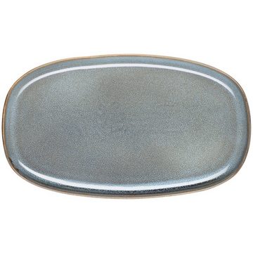ASA SELECTION Servierplatte SAISONS Platte oval denim 31 x 18 cm, Steinzeug, (Platte oval)