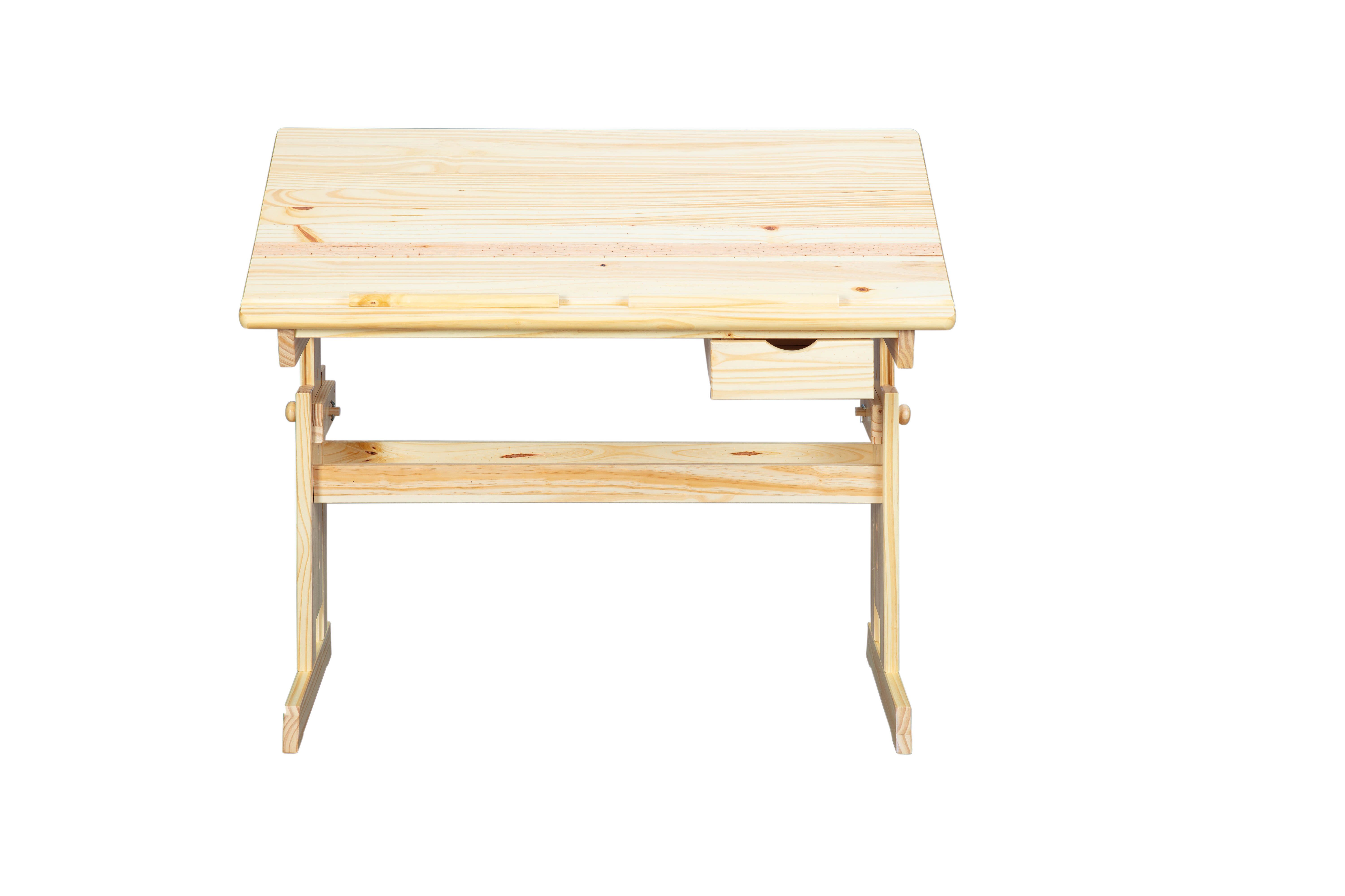 Inter Link Schreibtisch Julia, Kindertisch aus Massivholz, höhenverstellbar günstig online kaufen