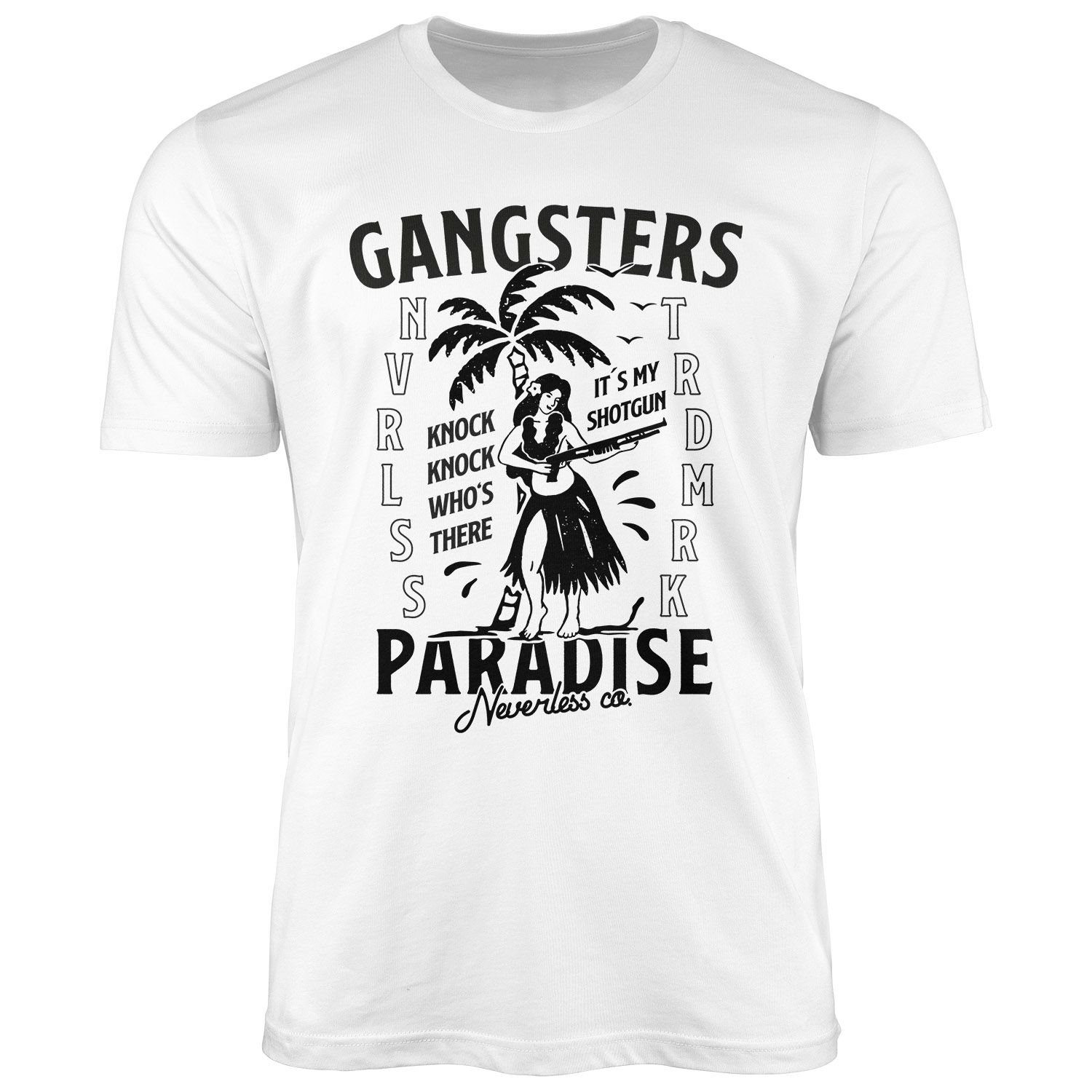 Print-Shirt Herren T-Shirt Gangsters Paradise Printshirt T-Shirt Rapper Rap Fashion Streetstyle Neverless®