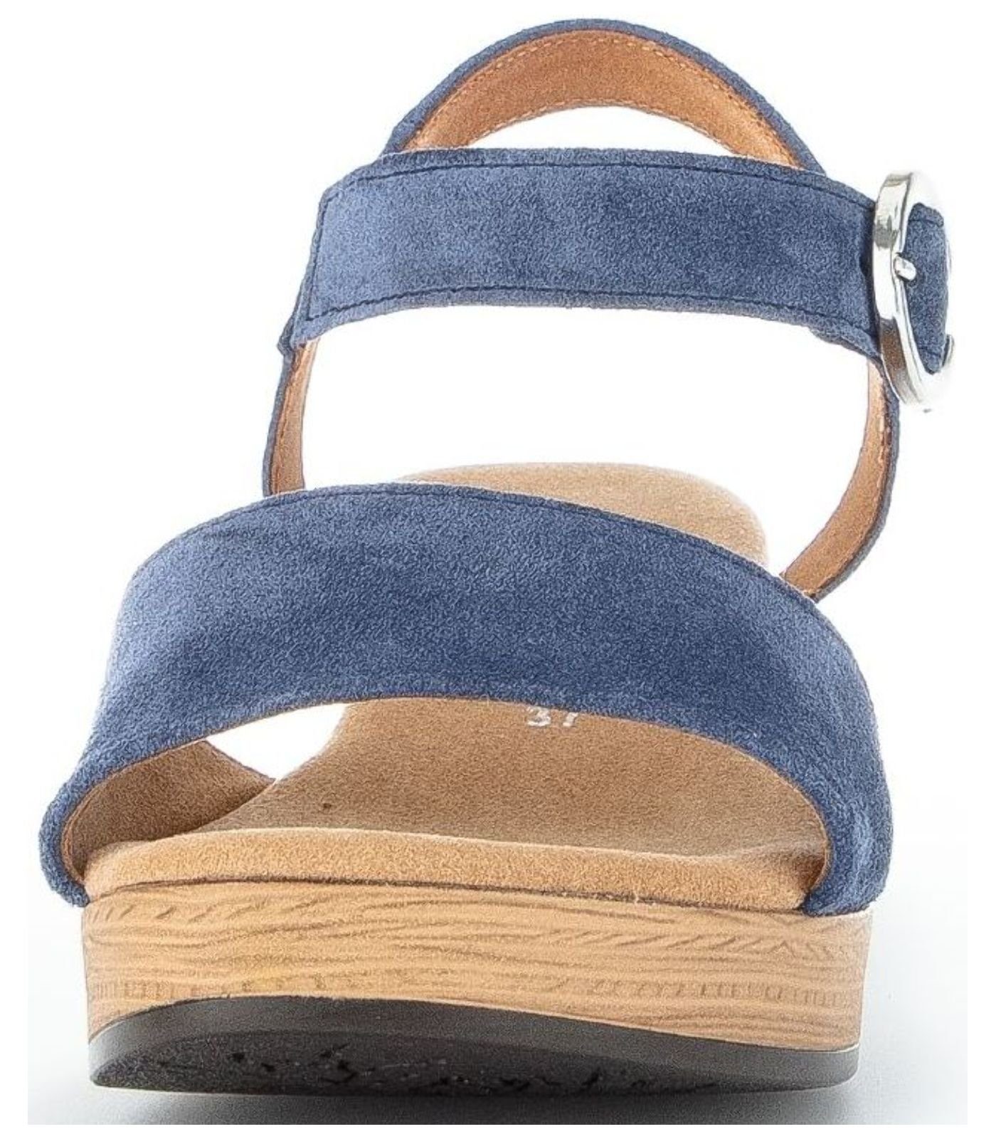 Jeans Riemchensandalette Gabor Sandalen Veloursleder