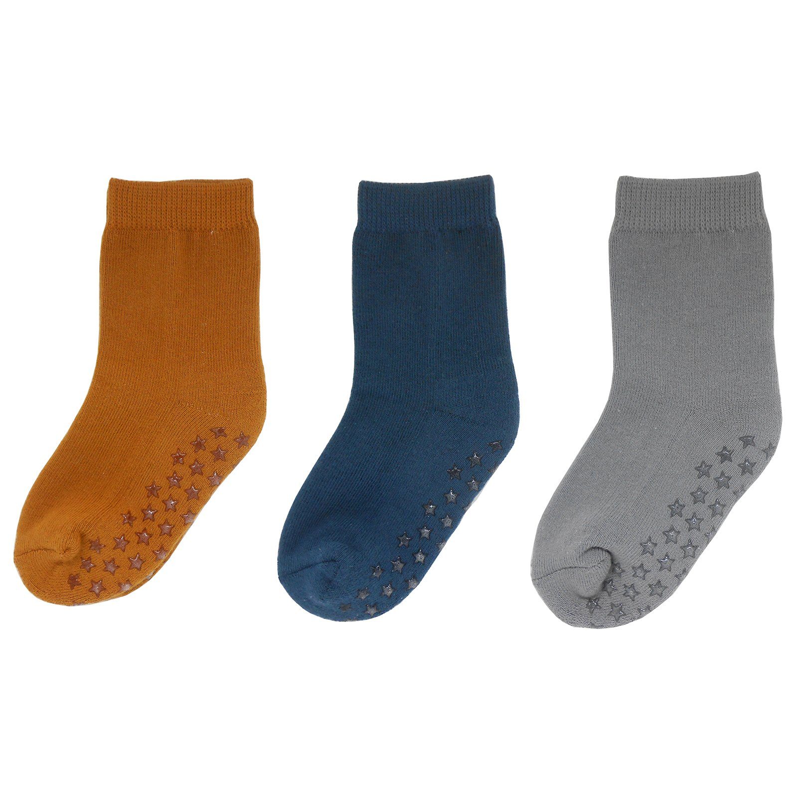 Langsocken Antiruschsocken (3-Paar) Weiche J01XX31 Kinder Halbplüsch Elastisch Yalion