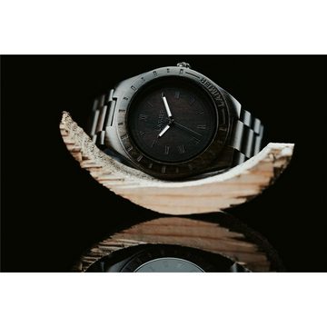 LAiMER Quarzuhr LAiMER Herren Uhr 0018 Black Edition Leadholz, (1-tlg)