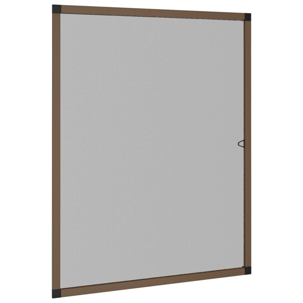vidaXL Захист від комах-Fensterrahmen, Захист від комах für Fenster Braun 80x100 cm