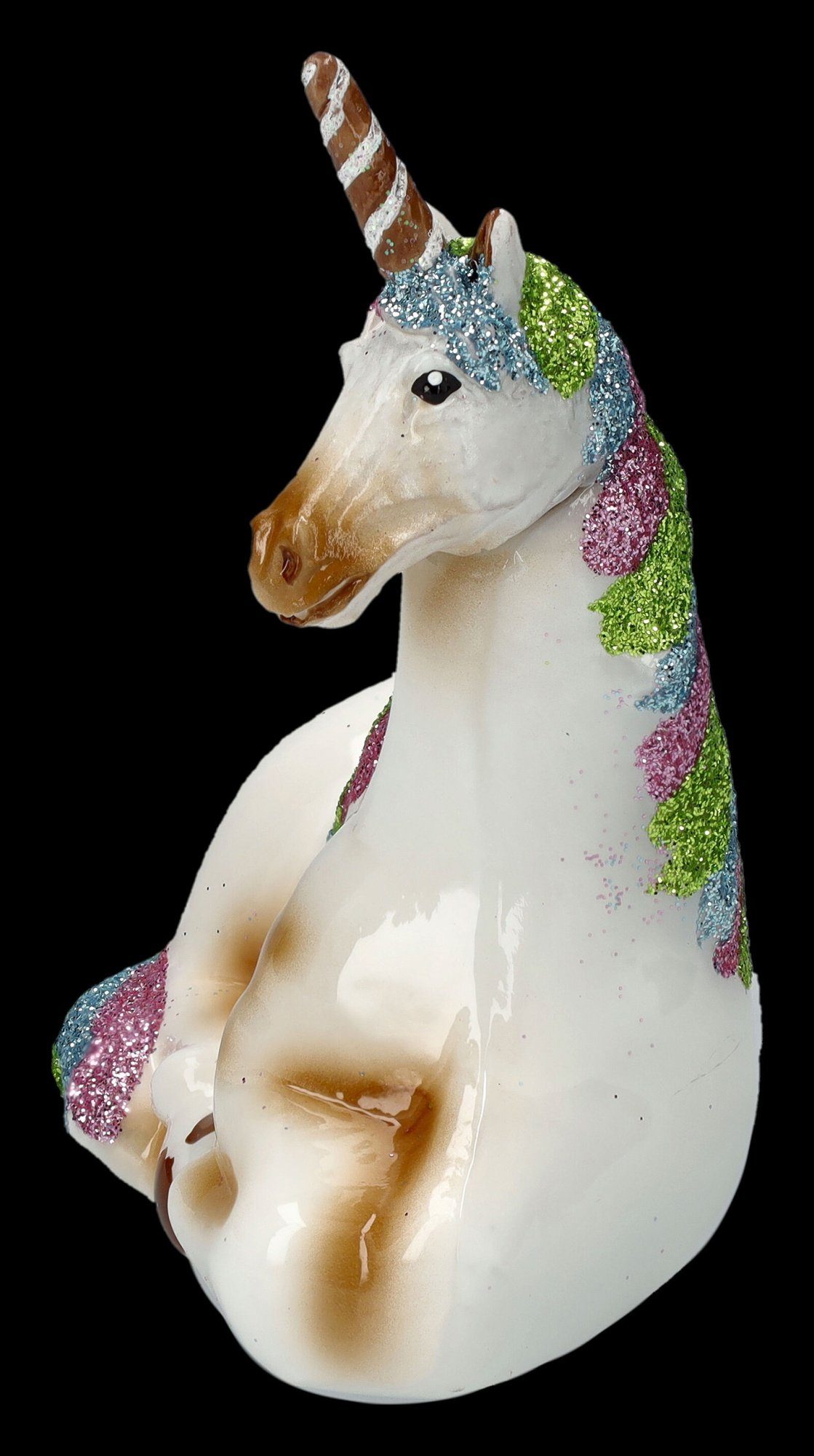 Weihnachtsdeko Shop - Fantasy Einhorn Figuren (1-tlg) Christbaumkugel Weihnachtskugel GmbH Christbaumschmuck -