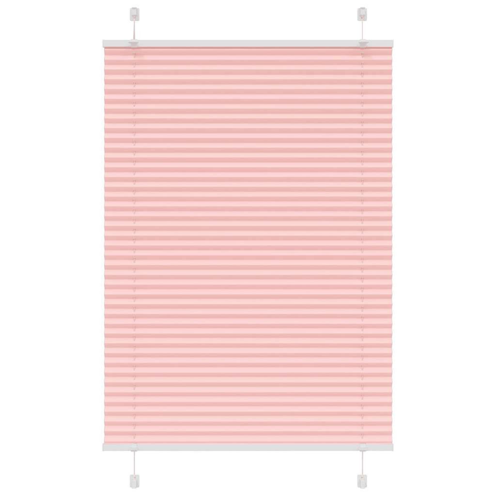 vidaXL Jalousie Plissee Rosa 85x150 cm Stoffbreite 84,4 cm Polyester