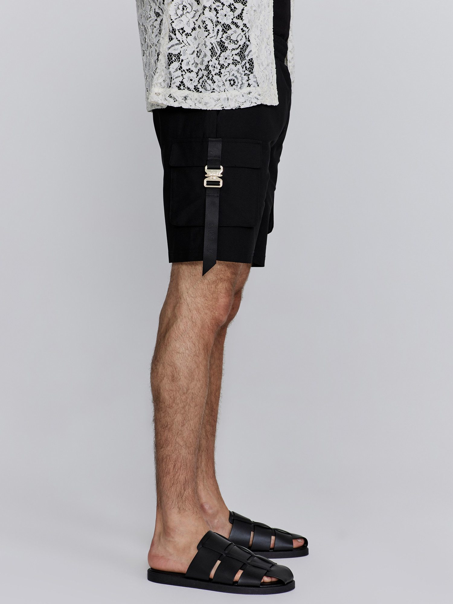 Siksilk Shorts SikSilk Herren Schwarze Flight Cargo Shorts