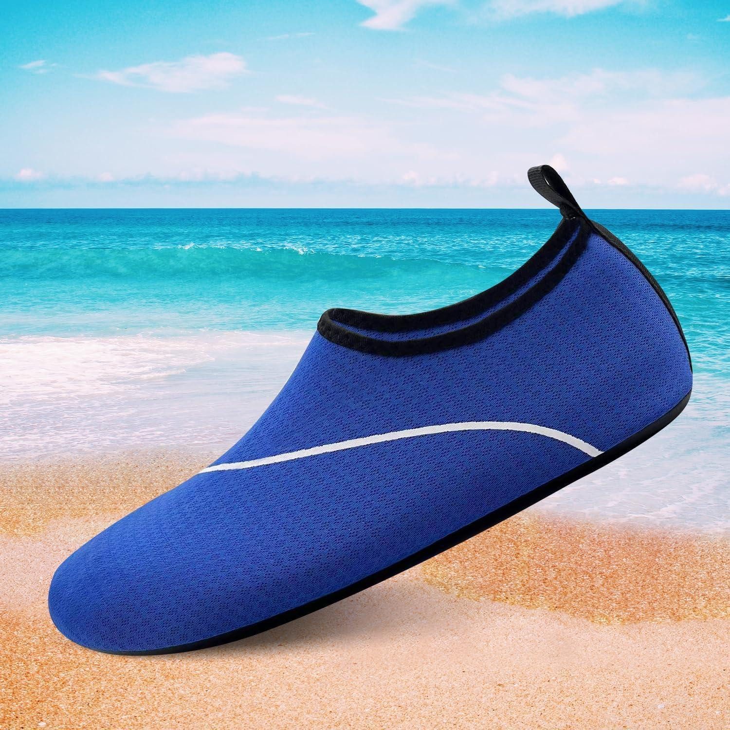 LuxusKollektion Wasserschuhe Herren Damen Aquaschuhe Badeschuhe 42 43 EU 42 Dunkelblau Wasserschuh