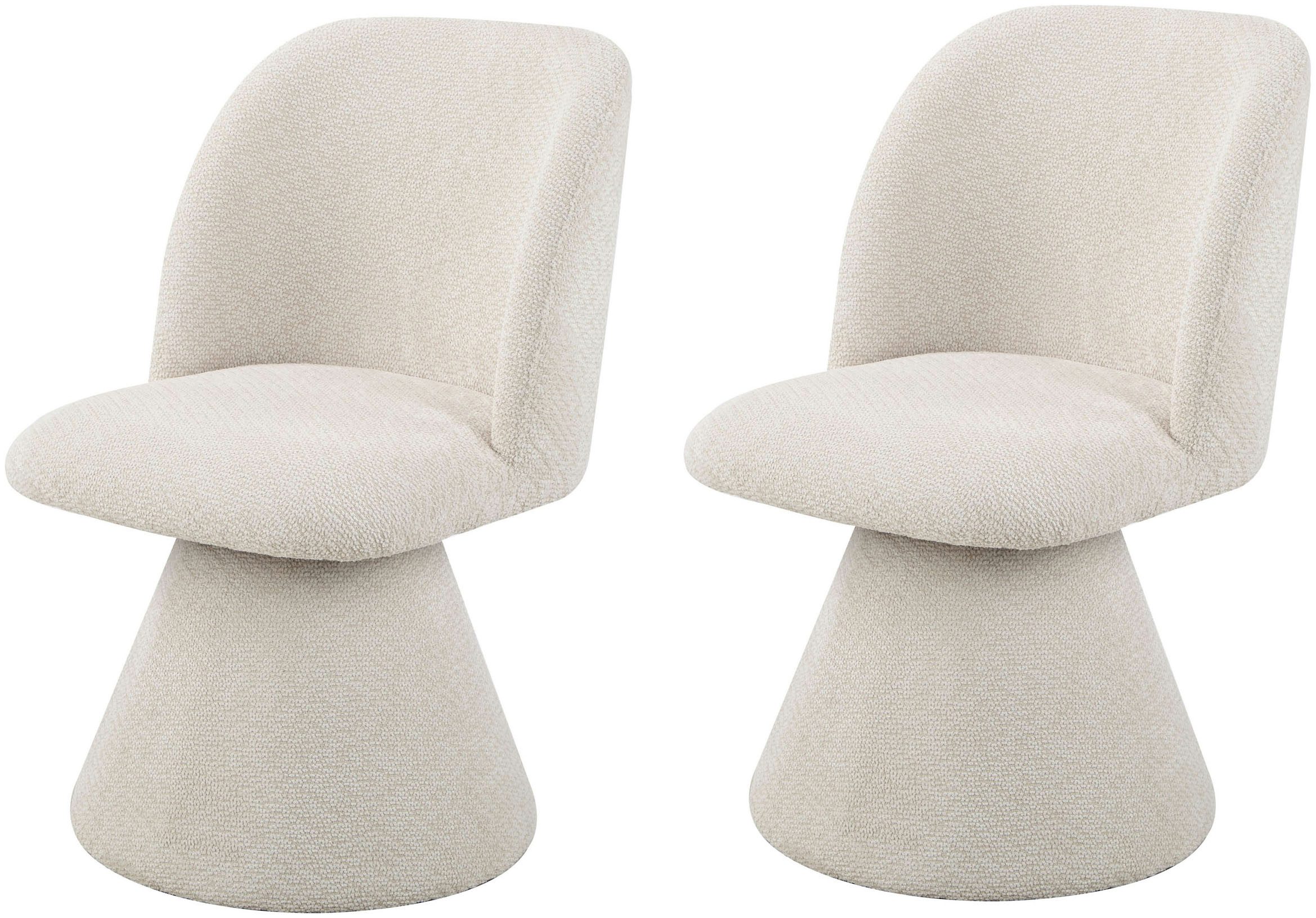 HELA Drehstuhl BARI II (Set, 2 St), 360° drehbar, Polsterfuß, Webstoff, fest gepolstert, 2er Pack