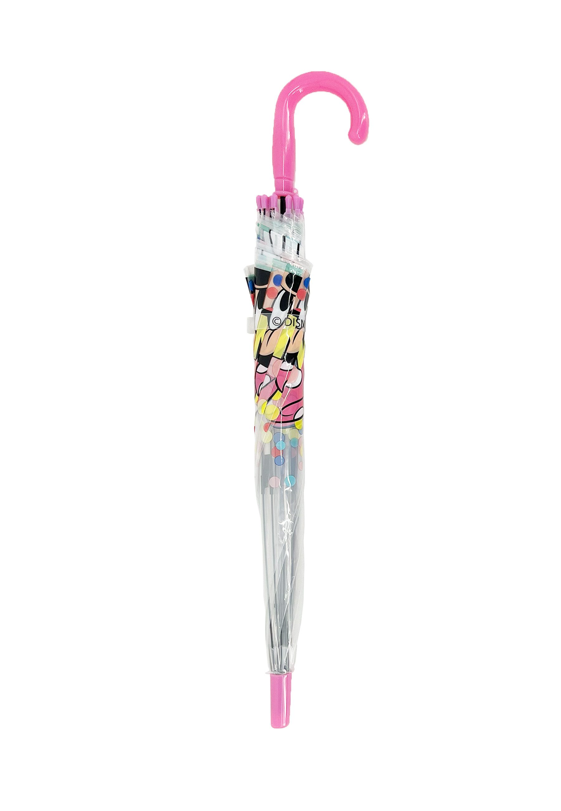 Disney Minnie Mouse Stockregenschirm Kinder Regenschirm weiß bunt Punkte 82 cm, windfest