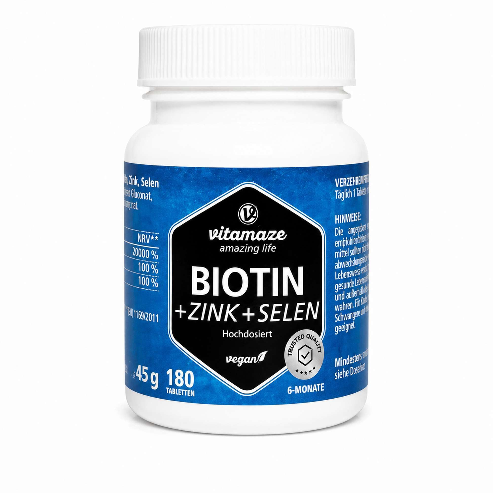 Vitamaze BIOTIN 10 mg hochdosiert+Zink+Selen Tabletten Tabletten