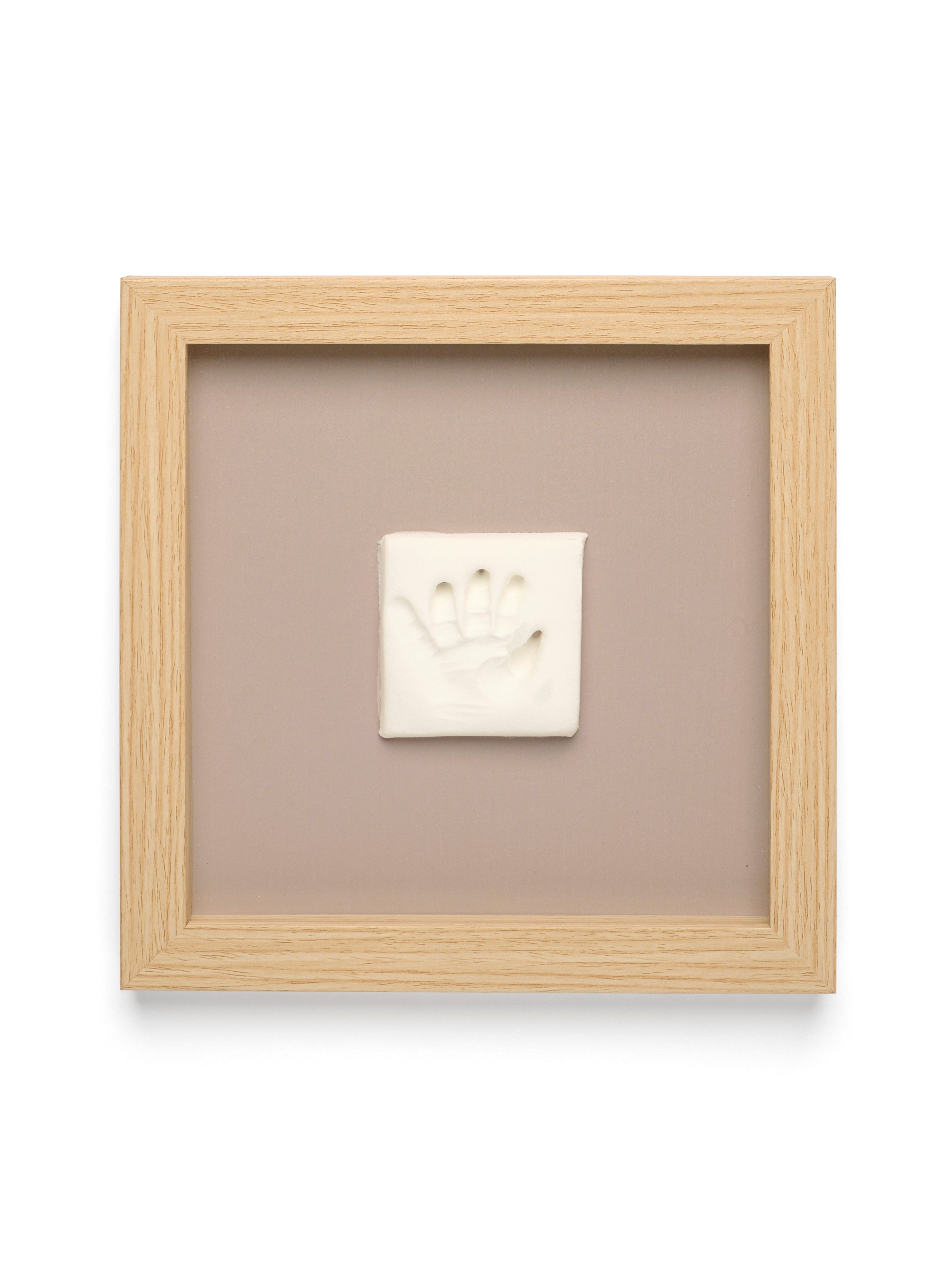 Happy Hands Bilderrahmen Baby Handabdruck Set mit Holzrahmen für Abdruck Erinnerung