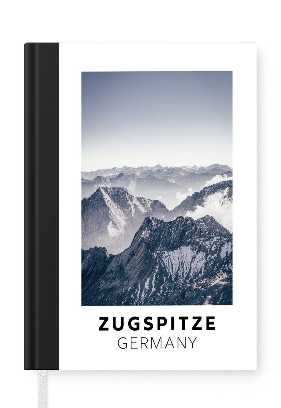 MuchoWow Schnee, A5, Journal, - Berge - Notizheft, Tagebuch, Notizbuch 98 Deutschland Haushaltsbuch Merkzettel, Seiten,