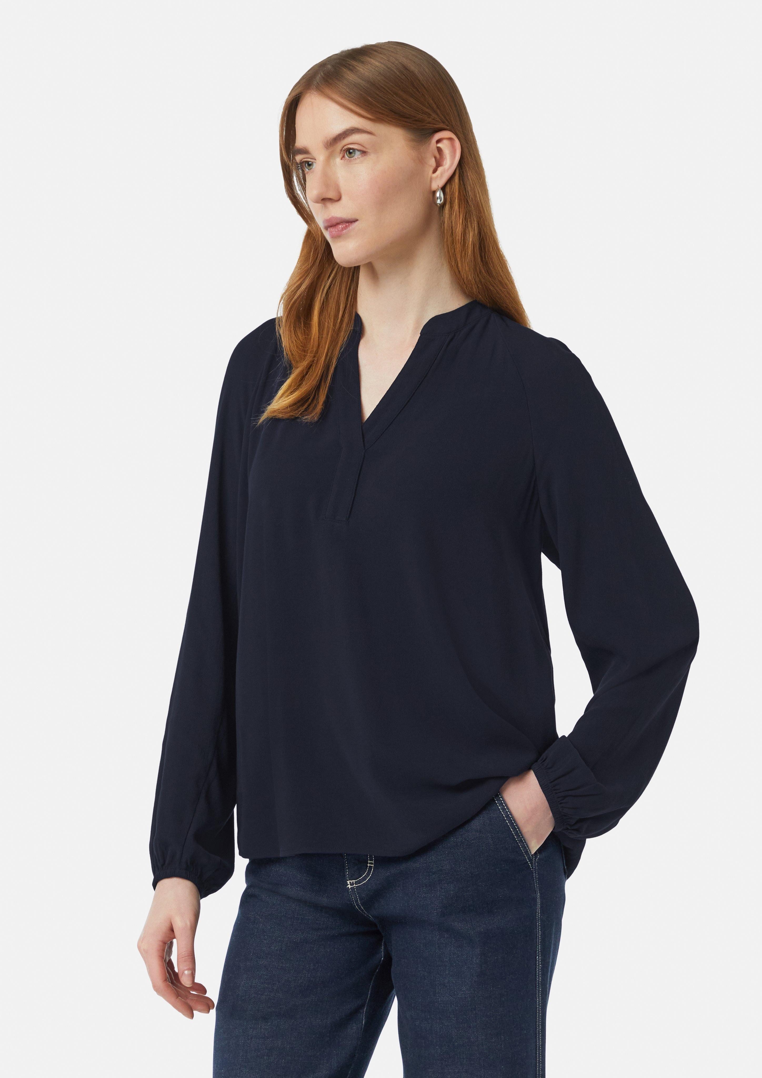 comma casual identity Langarmbluse Viskosebluse mit günstig online kaufen