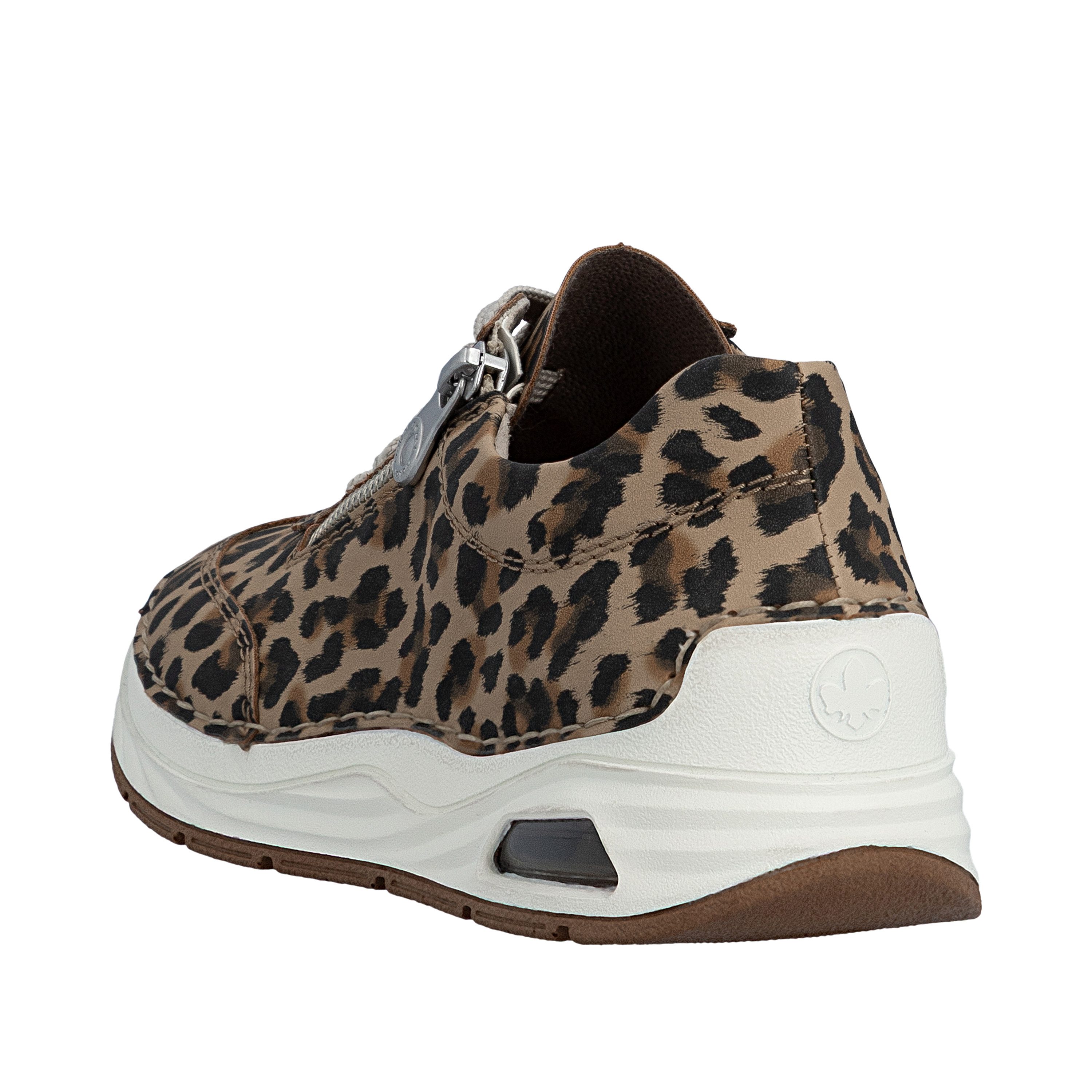 Rieker Sneaker Schnürschuh, Halbschuh Freizeitsneaker im leo-Look