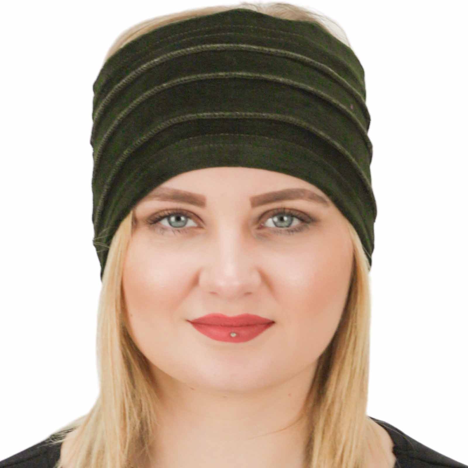KUNST UND MAGIE Ohrenwärmer Ohrwärmer Dread Tube Damen Stirnband Samt in verschiedene Farben