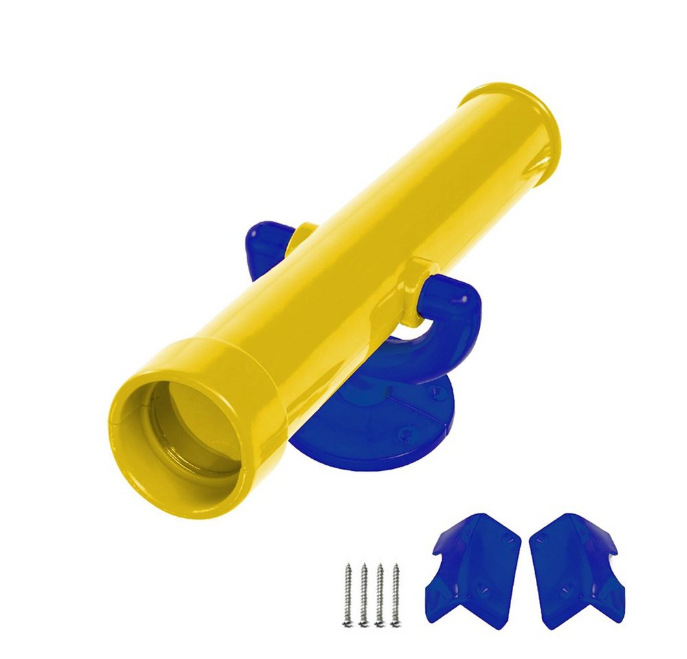 Wickey Spielturm-Spielzeugset Rollenspiel-Fernrohr – Kindgerechtes Zubehör für draußen, (Bewegliches Spielzeugfernrohr fördert Fantasie & Sprachentwicklung, Ideal für Rollenspiele wie Pirat - Beweglich & interaktiv), Wetterfest & UV-beständig – für drauße