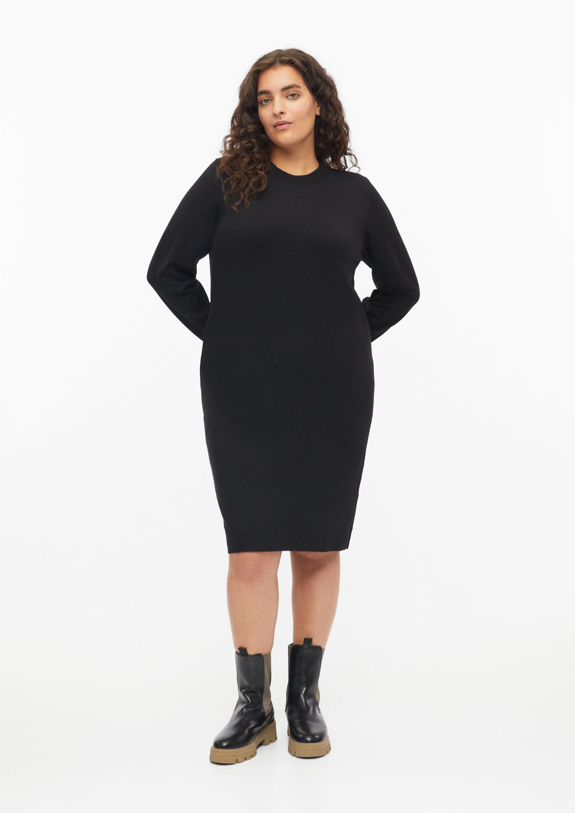 s.Oliver Midikleid Kleid Strickkleid aus Viskosemix