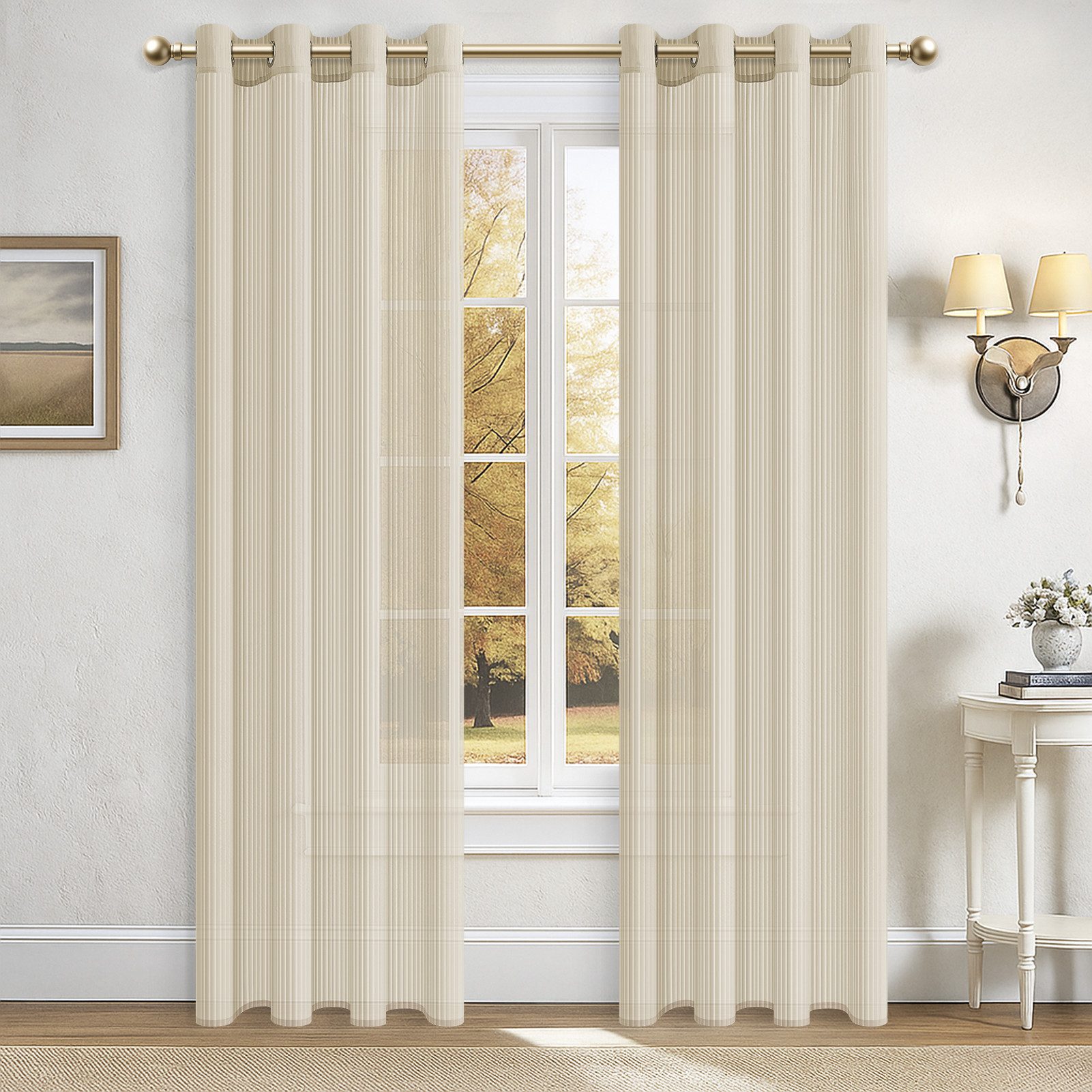 Topfinel Gardine mit ösen gardinen wohnzimmer modern transparent weiß oder günstig online kaufen