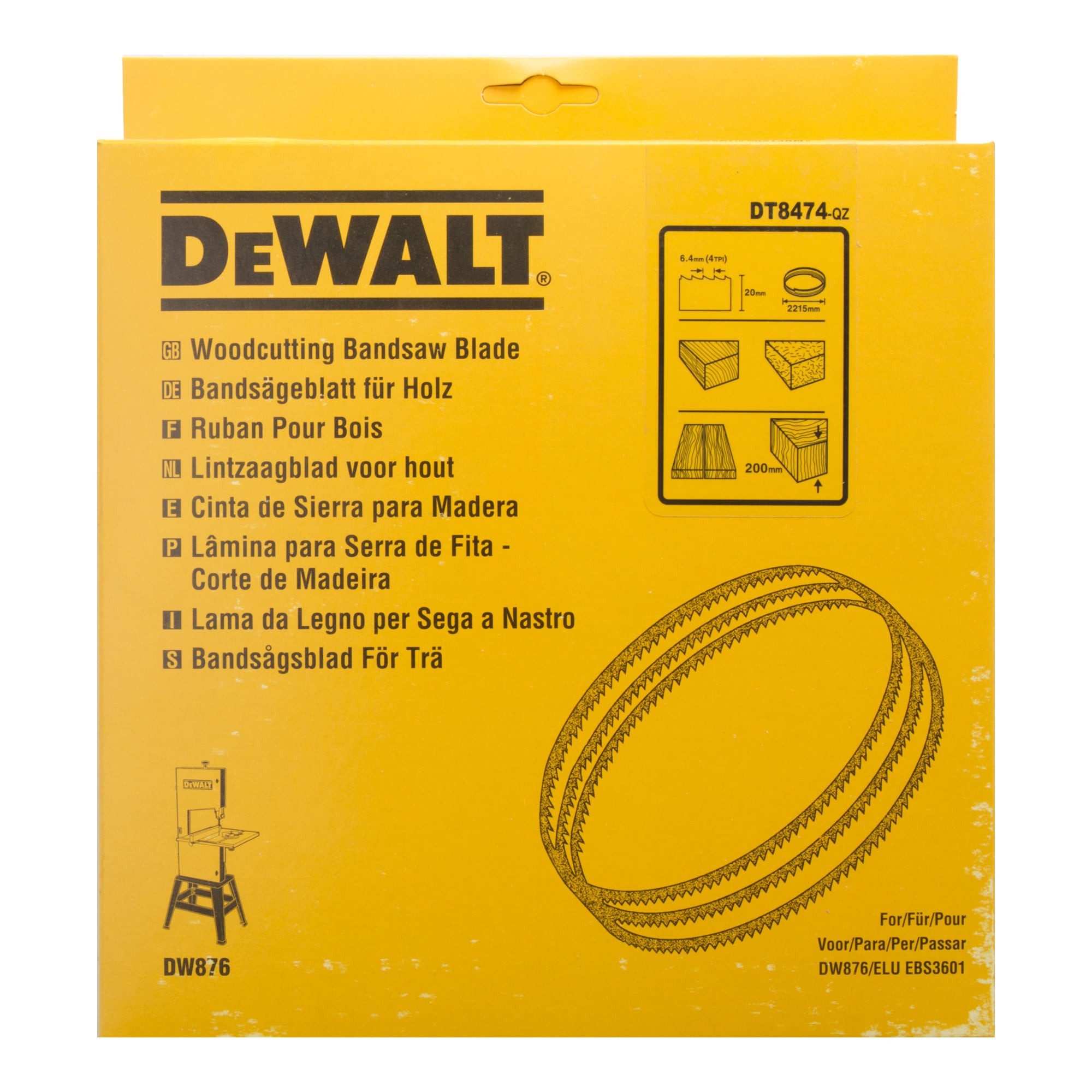DeWalt Sägeblatt DEWALT Bandsägeblatt 2215x20x0,6 mm 6,4 mm DT8474-QZ