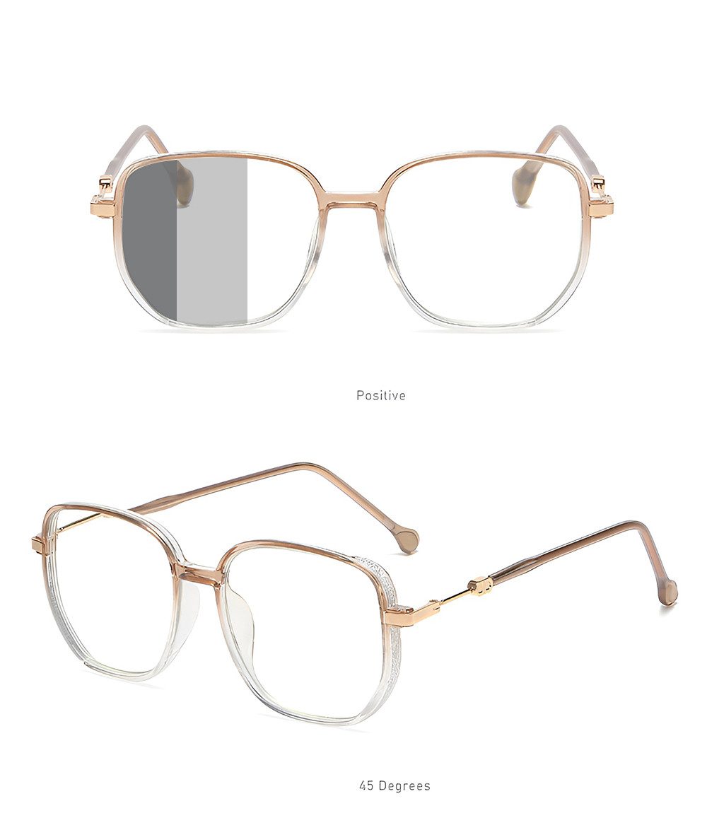 PACIEA Brille Damen UV Schutz Oversized mit Sonne selbsttönend