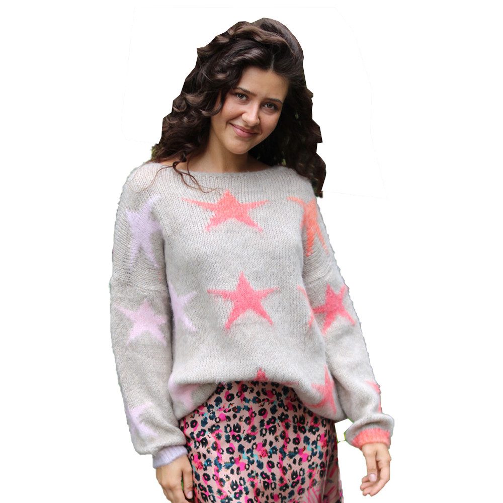 Miss Goodlife Rundhalspullover Miss Goodlife MG9279-Stars Пуловери