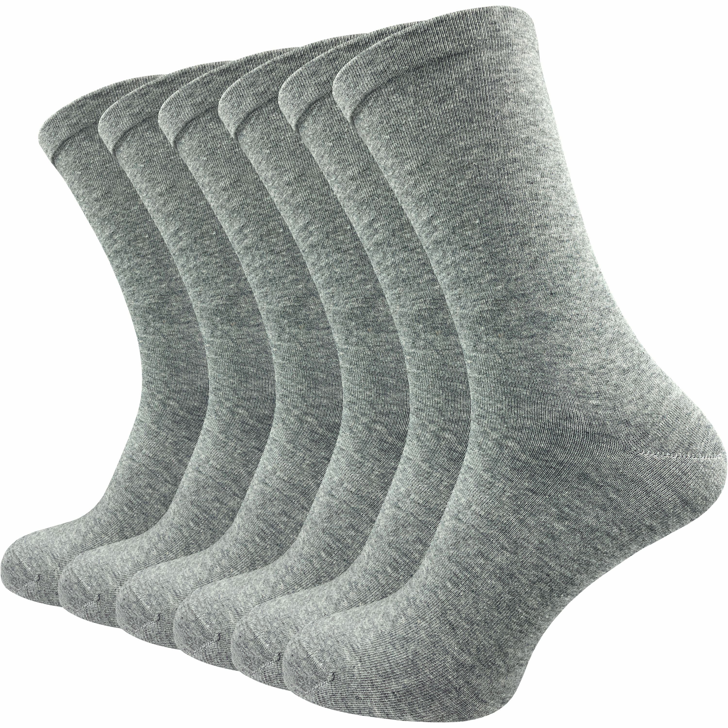 GAWILO Diabetikersocken für Herren - Ohne Gummibund & ohne Naht - Extra weiter Komfort-Bund (6 Paar) Venensocke für Diabetiker mit viel Baumwolle - feines Maschenbild