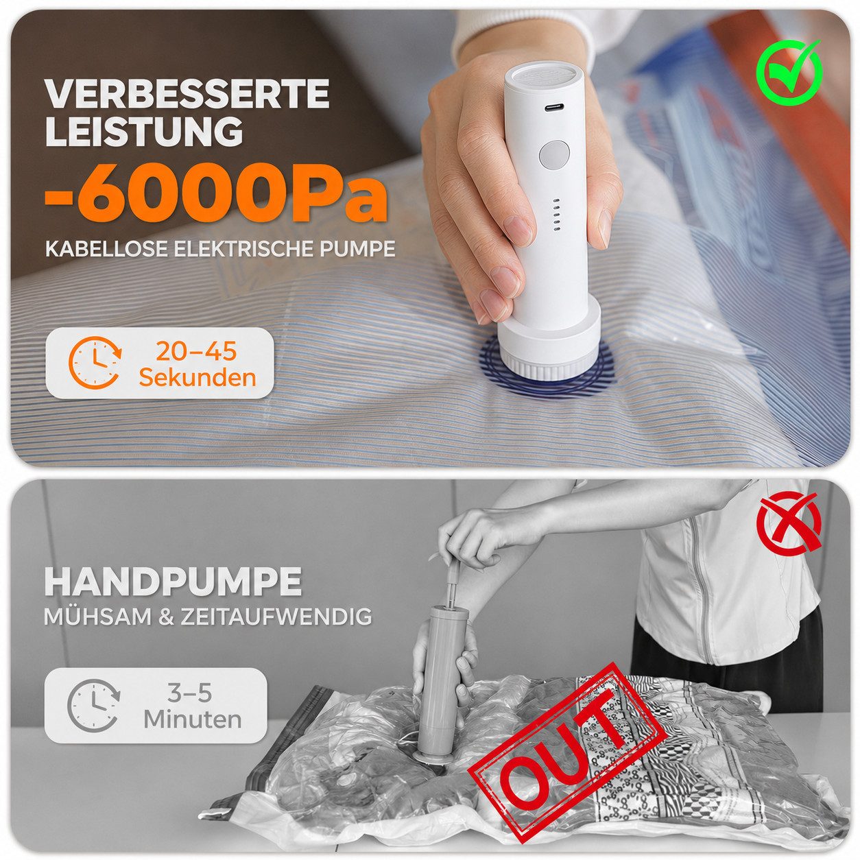 Forrlite Elektropumpe Elektrische Vakuumpumpe 25W, 6000Pa Mini Luftpumpe für Vakuumbeutel – Bild 4 von 5