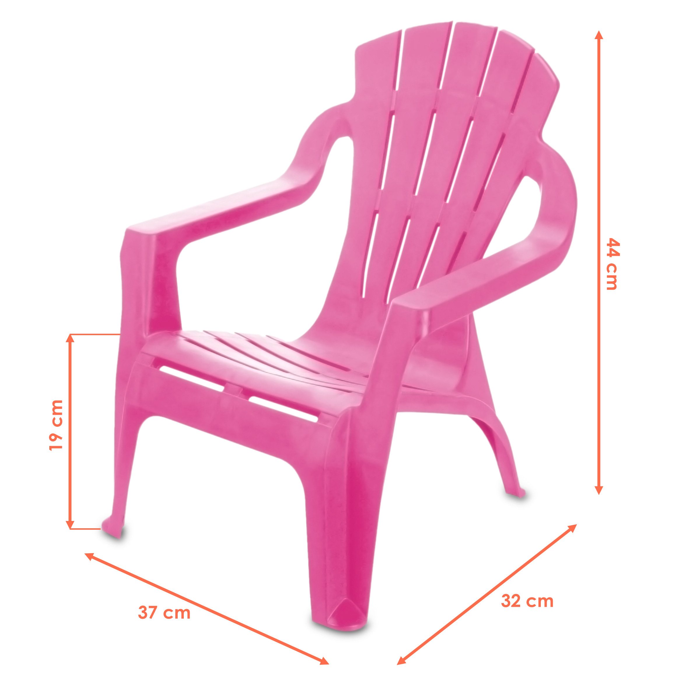Spetebo Kinderstuhl Kinder Lounge Gartenstuhl aus Kunststoff (Stück, 1 St), Robuster Garten Loungesessel für Kleinkinder – Bild 2 von 3