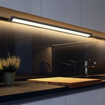 Globo Unterschrankleuchte, Leuchtmittel inklusive, Warmweiß, Unterbaulampe LED Unterbauleuchte Deckenlampe Küche schwarz-