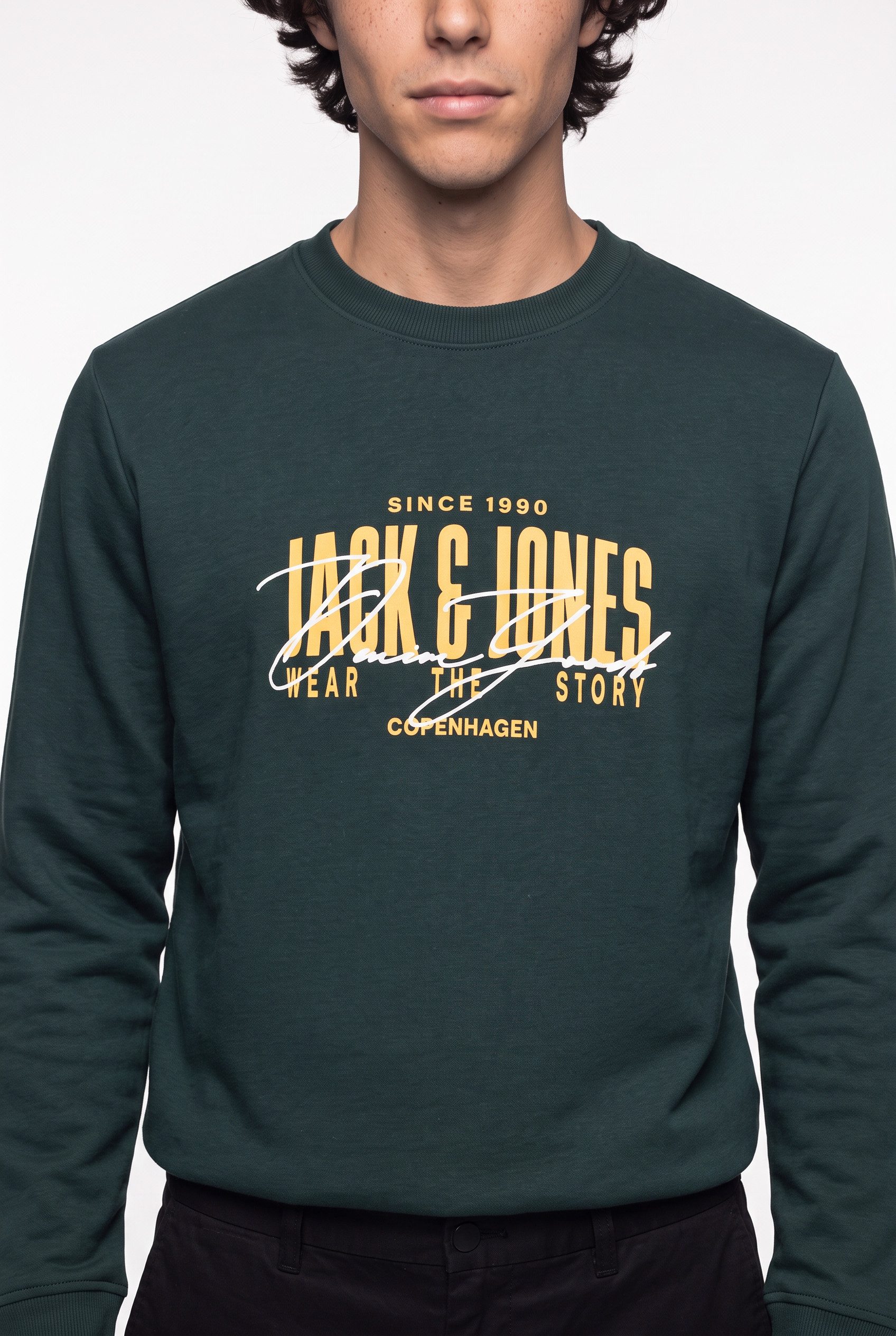 Jack & Jones Sweatshirt JJAERO SWEAT CREW NECK Materialmix, regular fit – Bild 3 von 5