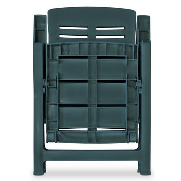 furnicato Gartenstuhl Verstellbare Gartenstühle 2 Stk. Kunststoff Grün