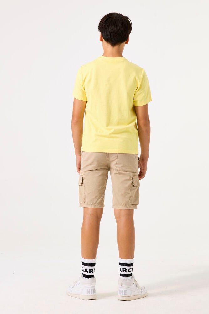 Garcia T-Shirt Hellgelbes T-Shirt mit Brustprint günstig online kaufen