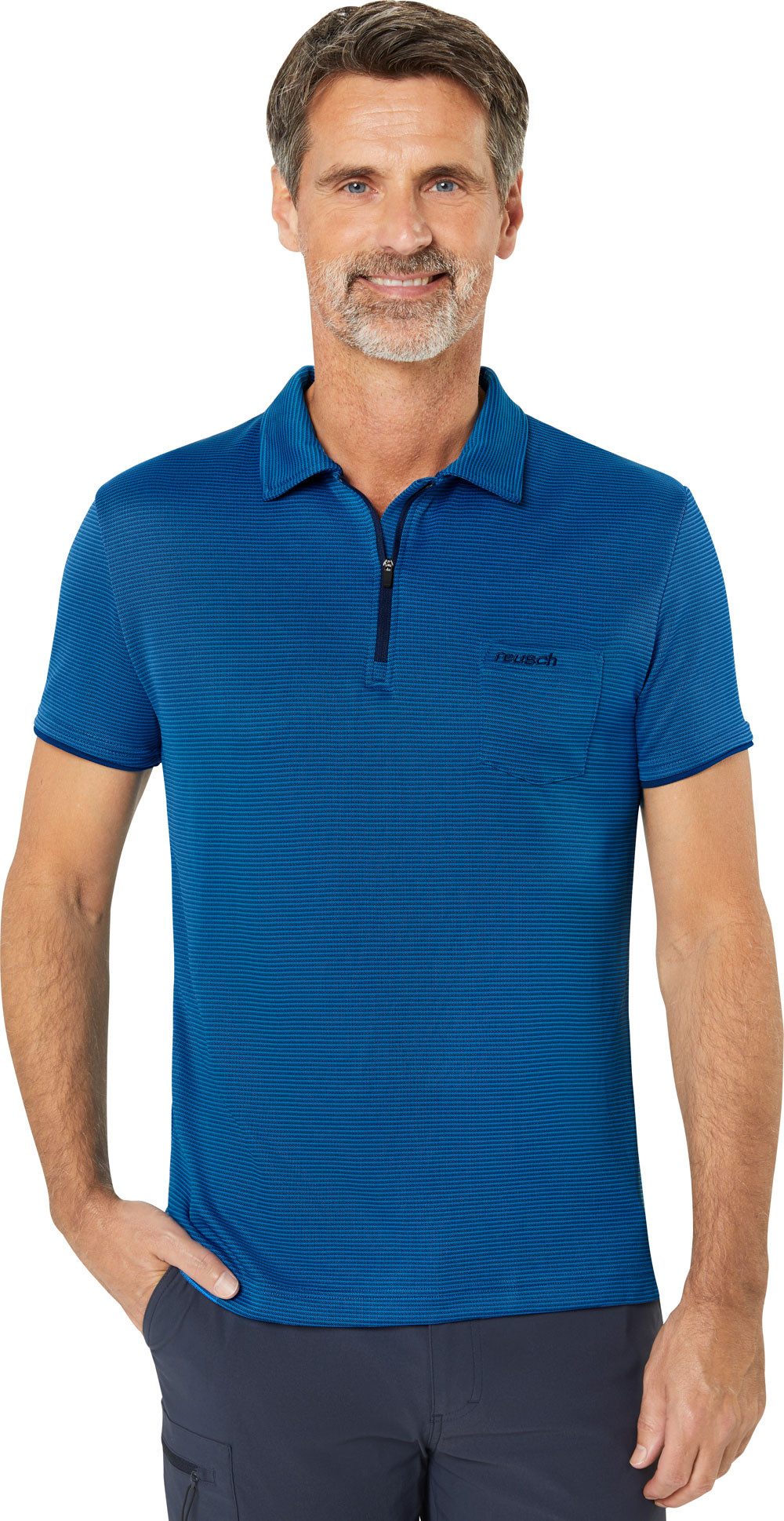 Reusch Funktionsshirt ultraleicht und mit praktischem Zipp-Polo-Kragen