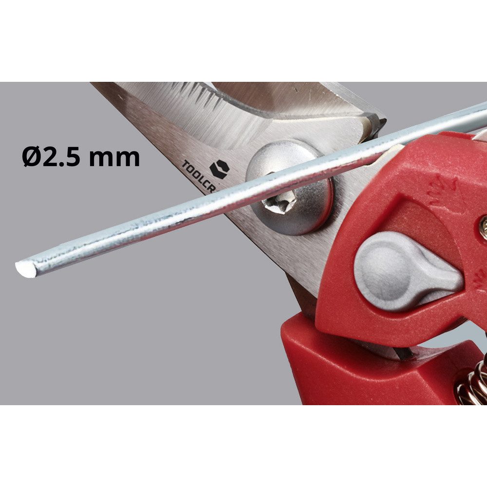 TOOLCRAFT Universalschere TOOLCRAFT TO-9625917 Universalschere 205 mm Rot, Schwarz – Bild 2 von 5