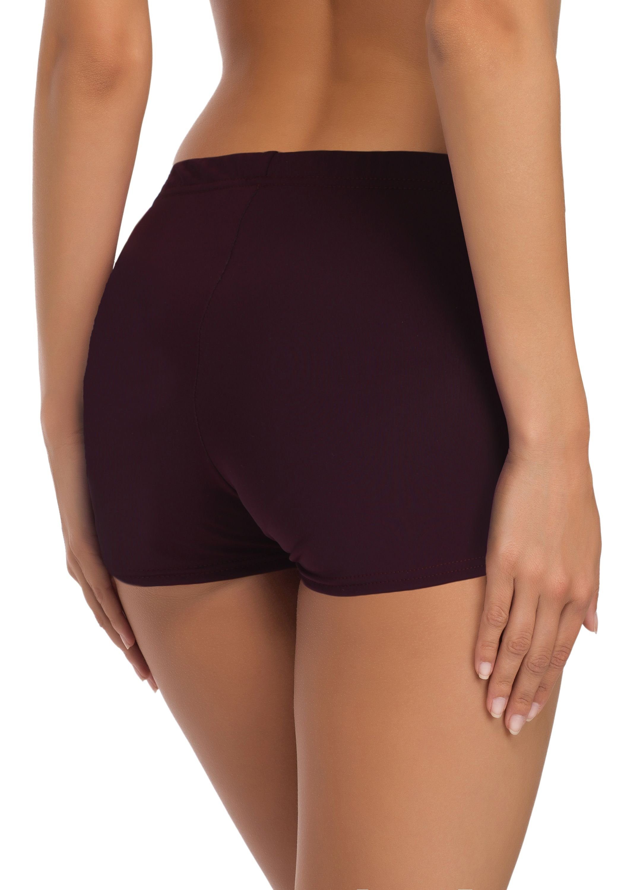 (5227) Violett Bikinihose L23L1 Modell Damen Badeshorts Merry Badeshorts Style
