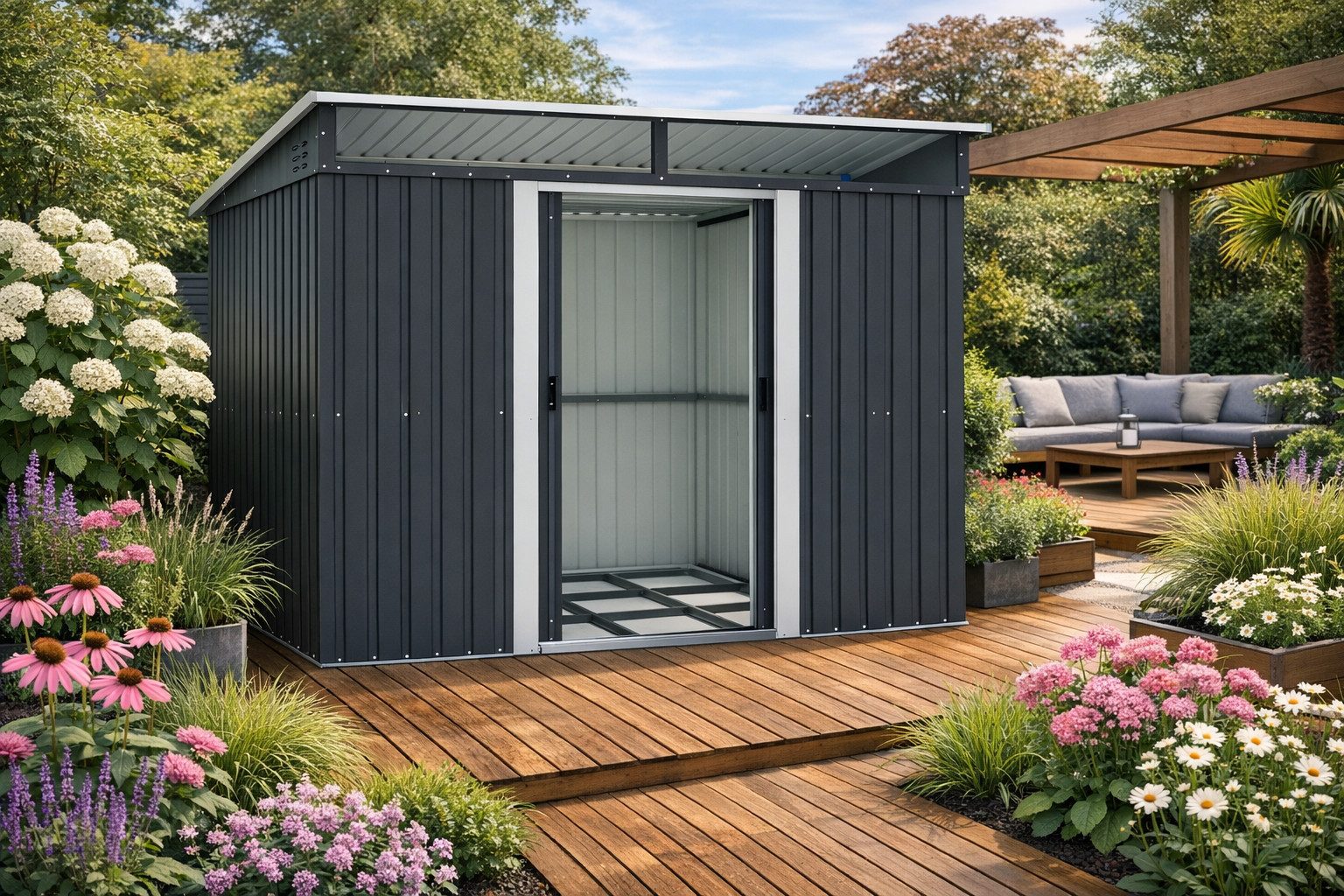 KONIFERA Gerätehaus PRIMA, BxT: 250x200 cm, wetterfest und langlebig, nahezu wartungsfrei