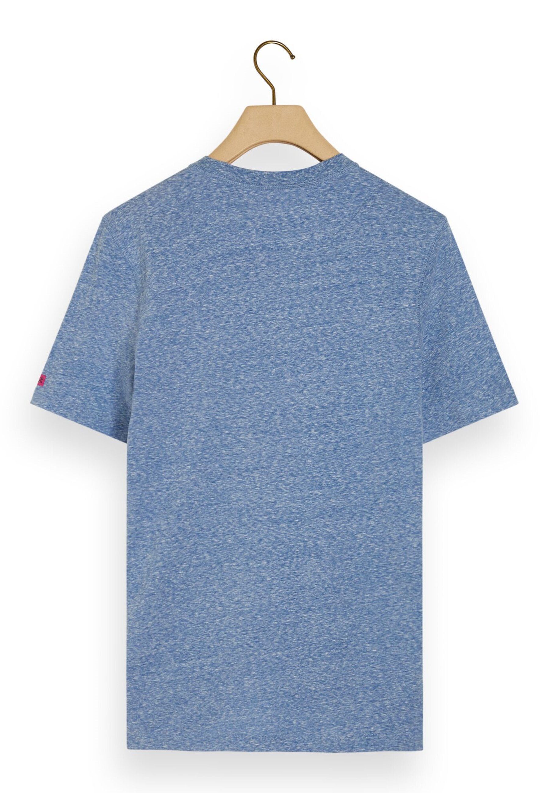 und R-Neck Scotch Shirt Label-Flag blau (1-tlg) Soda & Kurzarmshirt mit T-Shirt