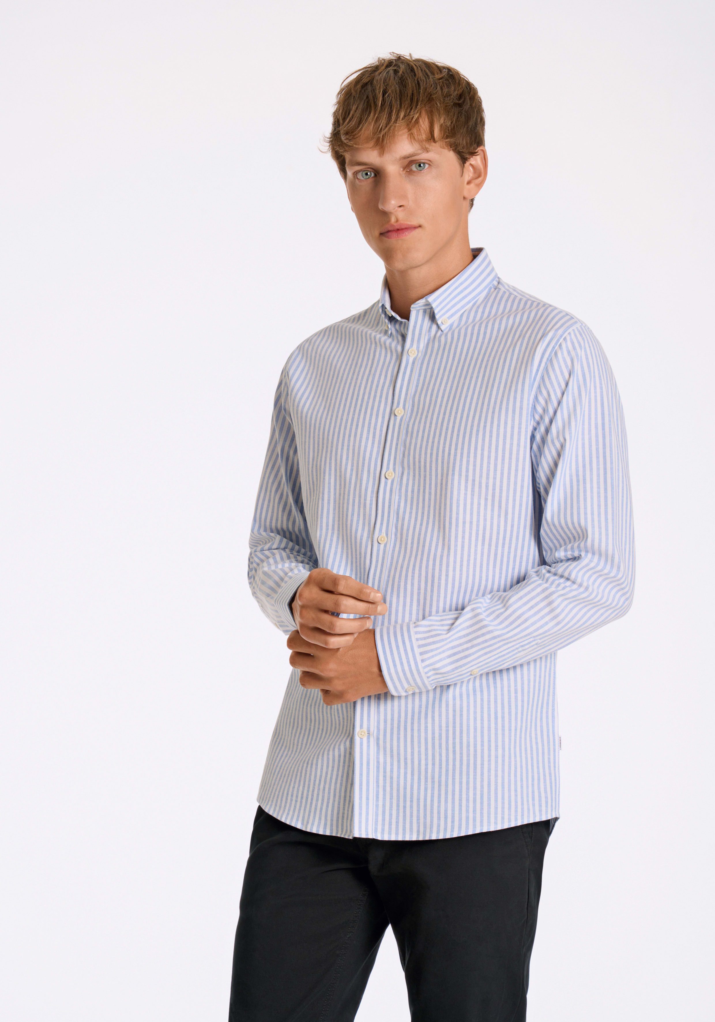 LINDBERGH Langarmhemd im Streifen-Design