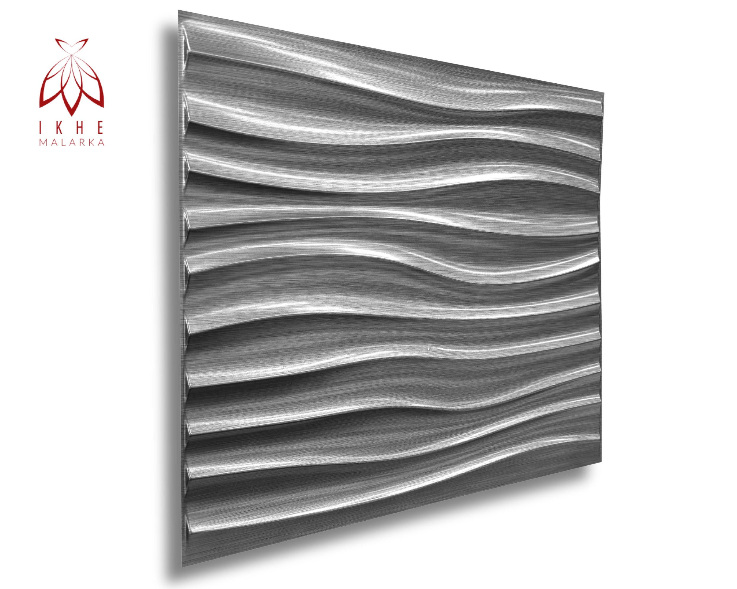 IKHEMalarka 3D Wandpaneel 3D Paneele PVC Kunststoffpaneele, BxL: 50,00x50,00 cm, 0,25 qm, (1 Stück, 3D Wandpaneele Deckenpaneele) hochwertige & harte PVC 3D Pla – Bild 3 von 5
