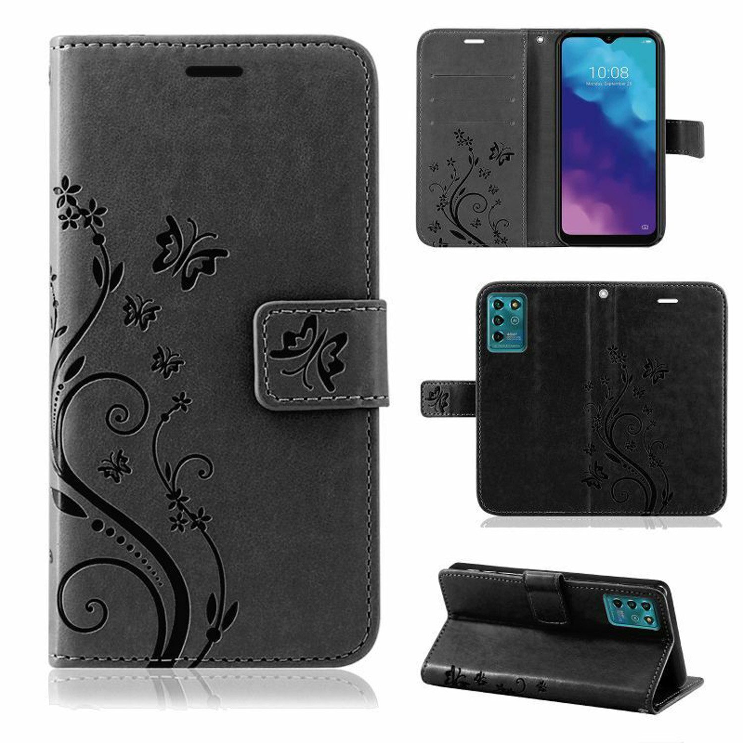 betterfon Handyhülle Handytasche für ZTE Blade V30 Vita Klapphülle Schwarz