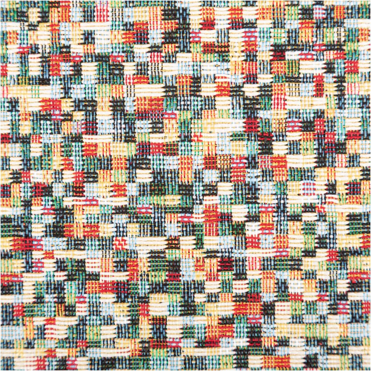 SCHÖNER LEBEN. Stoff Jacquard Stoff Meterware Gobelin Pixel bunt 140cm, pflegeleicht