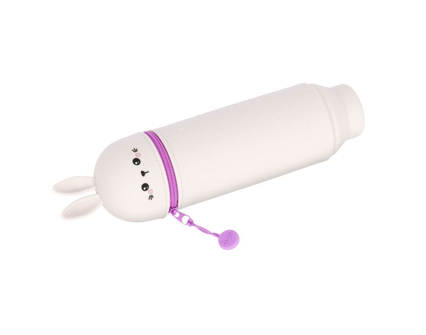 Legami Federmäppchen Federmäppchen Hase 2 in 1 aus weichem Silikon – Bild 3 von 3