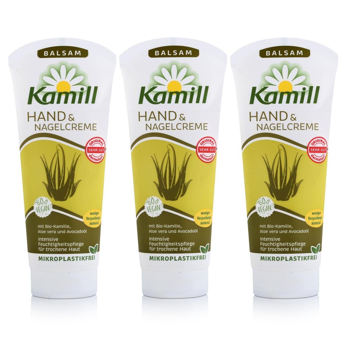 Kamill Hautcreme Kamill Hand & Nagelcreme Balsam 100ml - Handcreme Kamillenextrakt (3er