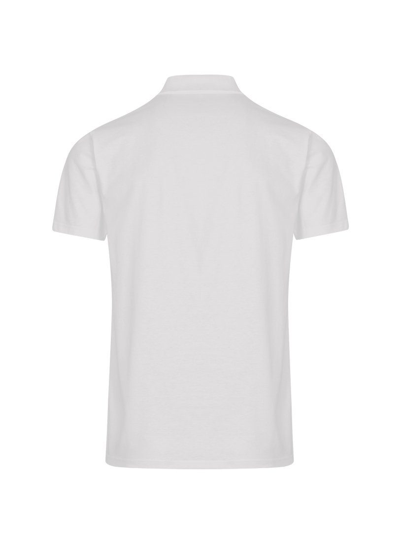 Poloshirt Poloshirt Single-Jersey aus Trigema weiss TRIGEMA