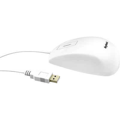 KEYSONIC »KSM5030M-W wasserdichte USB Maus« Mäuse (Spritzwassergeschützt, Staubgeschützt)