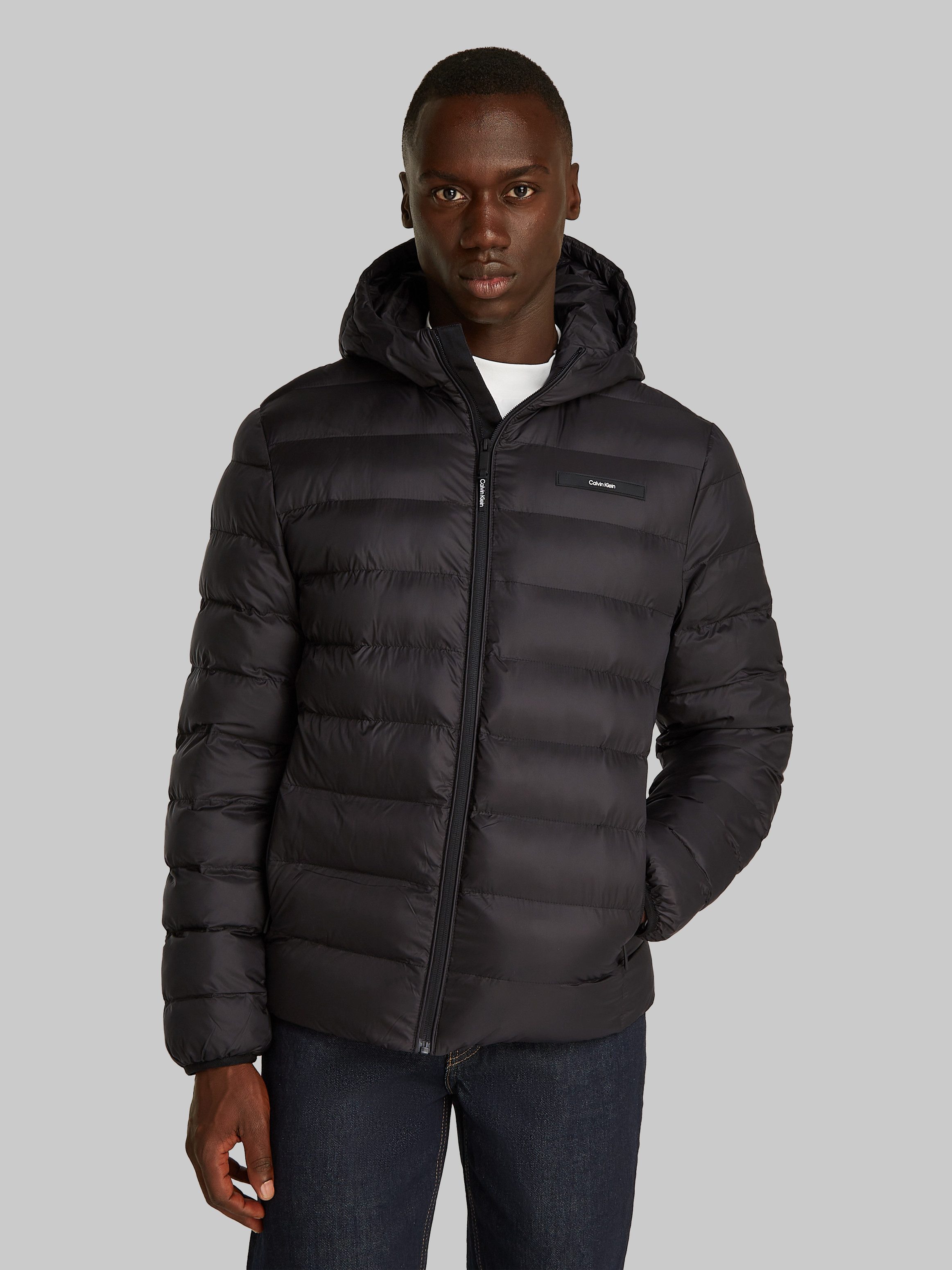 Calvin Klein Outdoorjacke RECYCLED HOODED PUFFER JACKET mit Logopatch günstig online kaufen