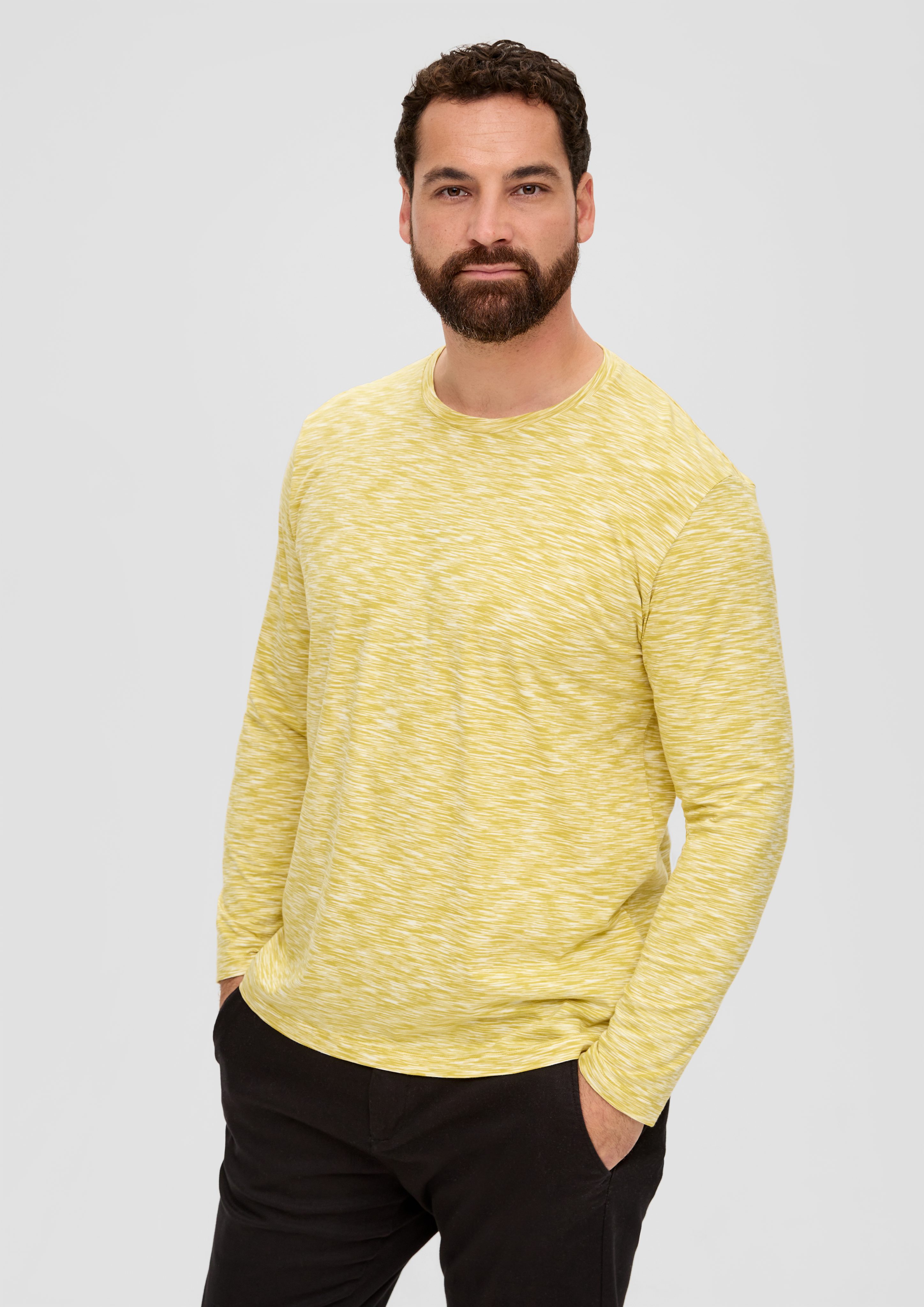 s.Oliver Langarmshirt Longsleeve aus Baumwolle gelb | Shirts
