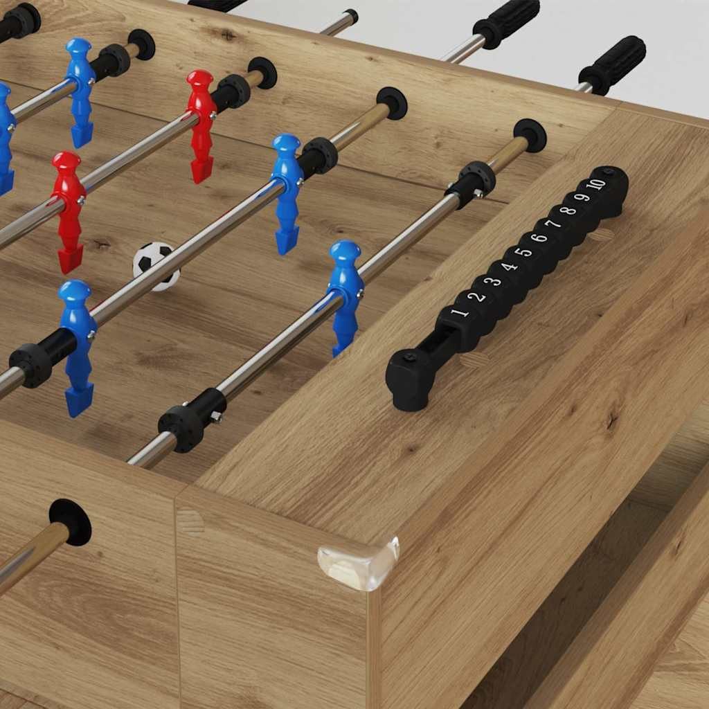 vidaXL Kickertisch Tischfußballtisch Artisan-Eiche 125 x 60,5 x 80 cm (1-tlg)