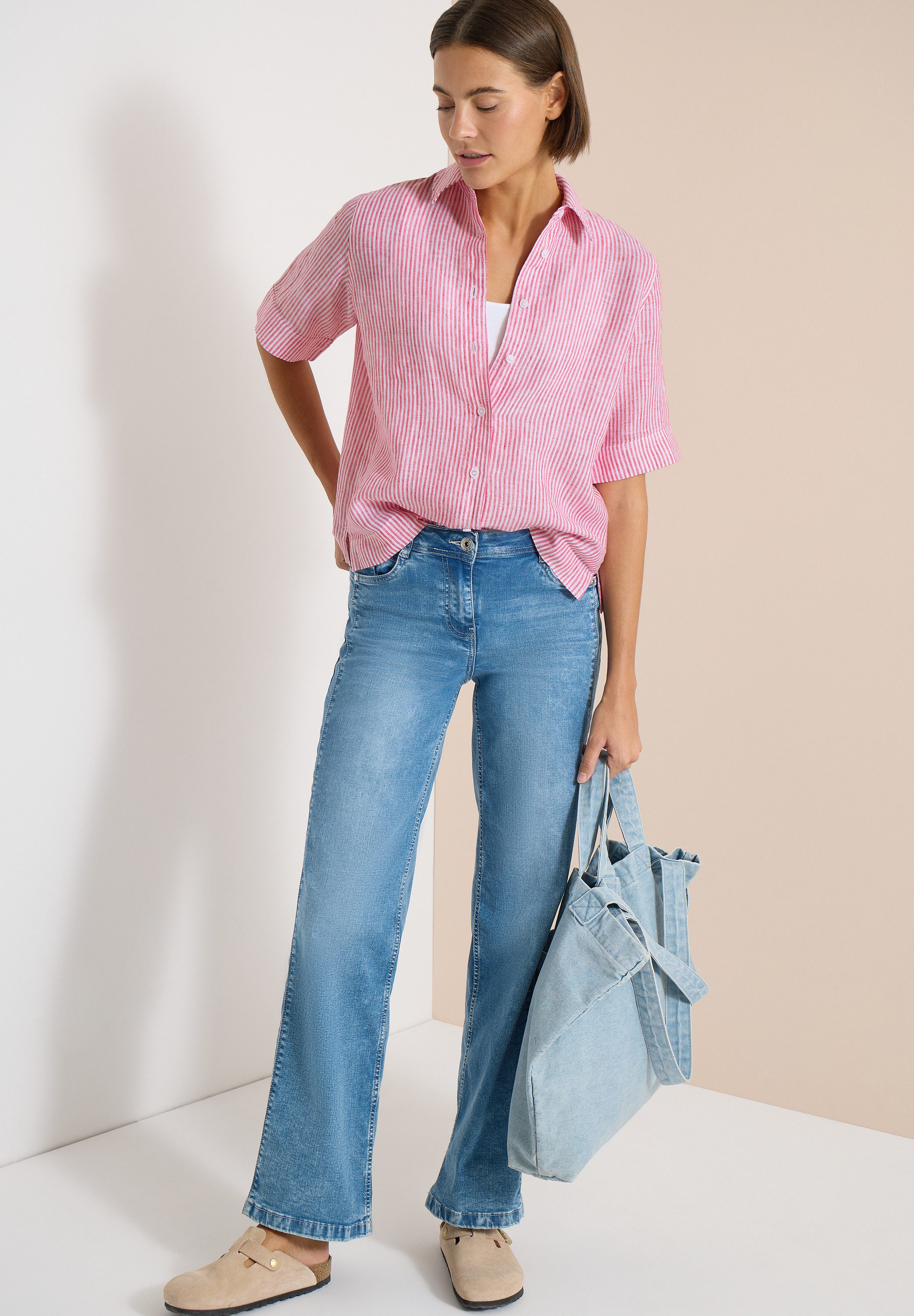 CECIL Hemdbluse mit Streifen Muster